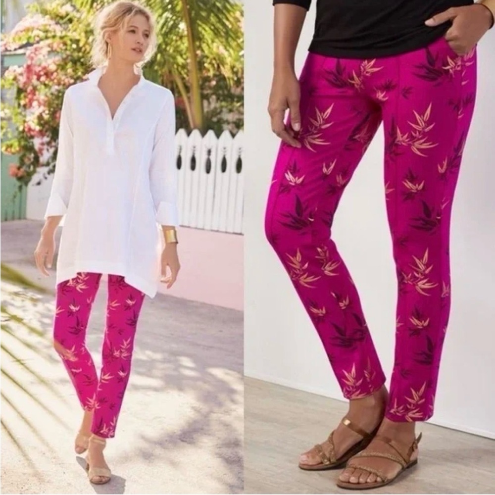 Soft Surroundings Emiko Ponte Pants Fuchsia/Pink Size XS NWOT